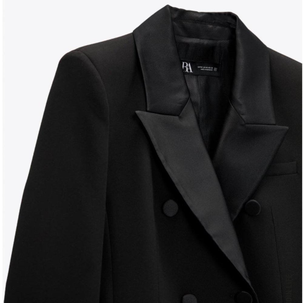 Zara double breasted tuxedo jacket  women NEW with tags
